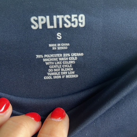 Splits59 Blue yoga Pilates leggings pocket small - Picture 2 of 3
